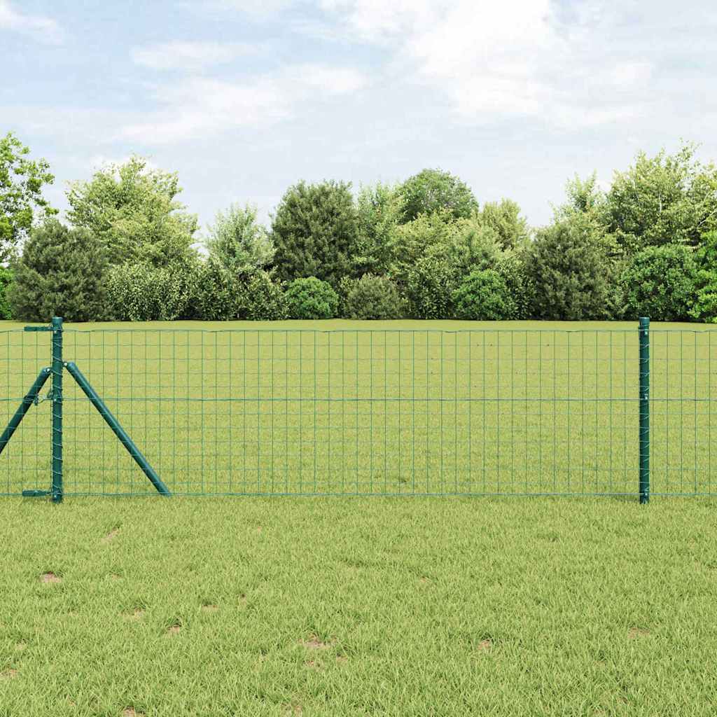 Vidaxl euro hek groen 0,6 x 25 m pvc-gecoat ijzer