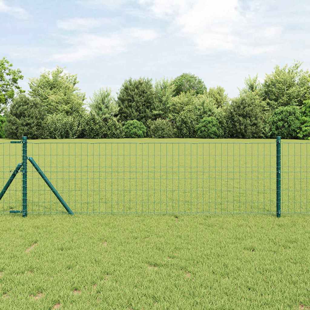 Vidaxl euro hek groen 0,6 x 25 m pvc-gecoat ijzer