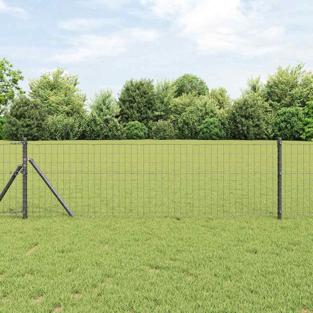Vidaxl euro hek grijs 0.6 x 10 m pvc-gecoat ijzer