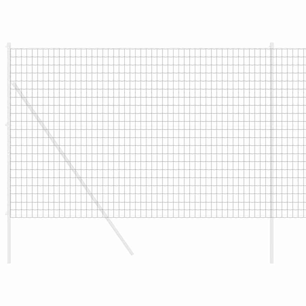 Vidaxl euro hek grijs 1,5 x 10 m pvc-gecoat ijzer