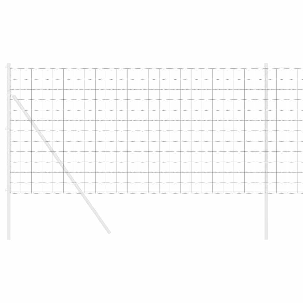 Vidaxl euro hek grijs 1,4 x 10 m pvc-gecoat ijzer