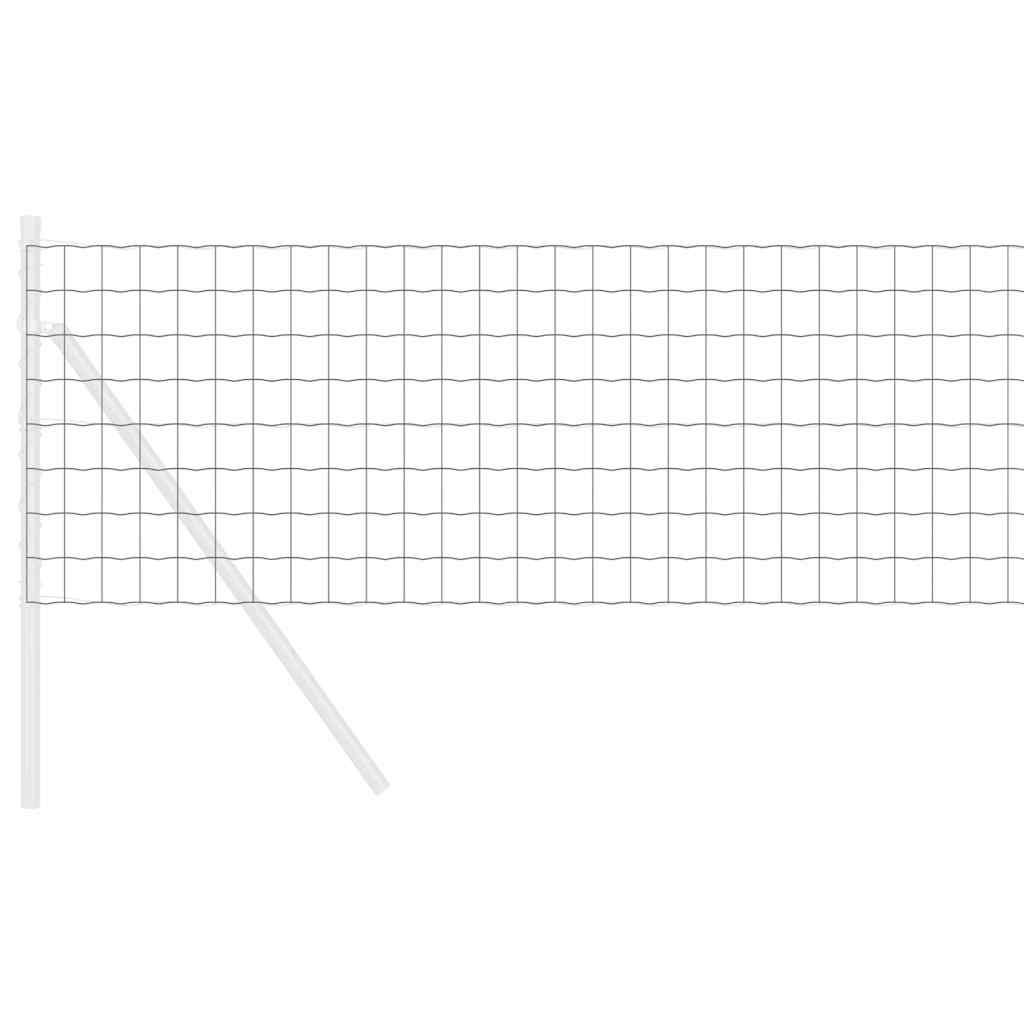 Vidaxl euro hek grijs 0.6 x 25 m pvc-gecoat ijzer