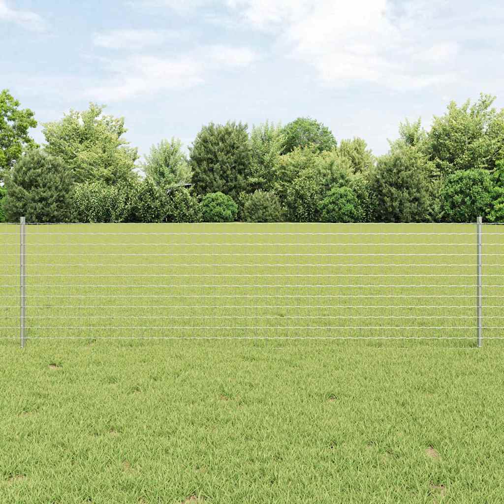 Vidaxl afrasteringspaal 22 pcs zilver 100 cm staal