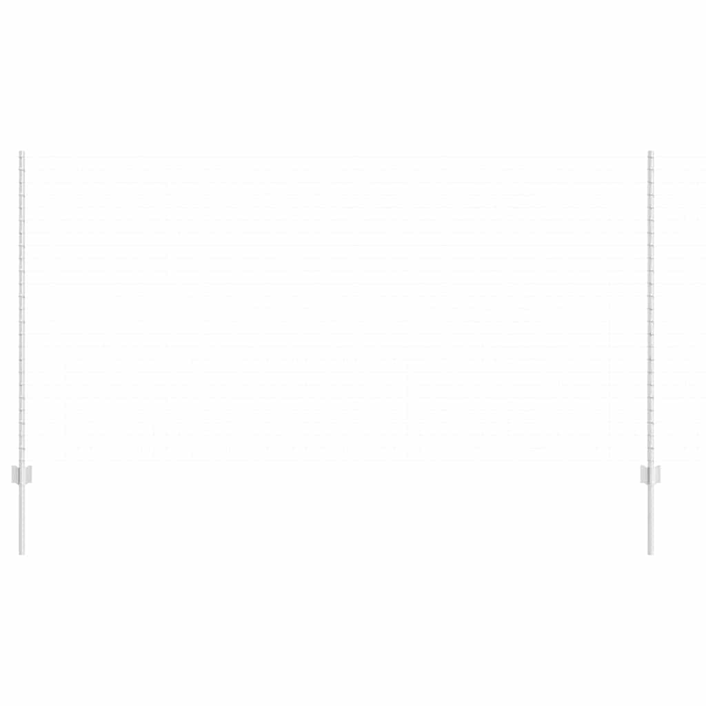 Vidaxl afrasteringspaal 22 pcs zilver 180 cm staal
