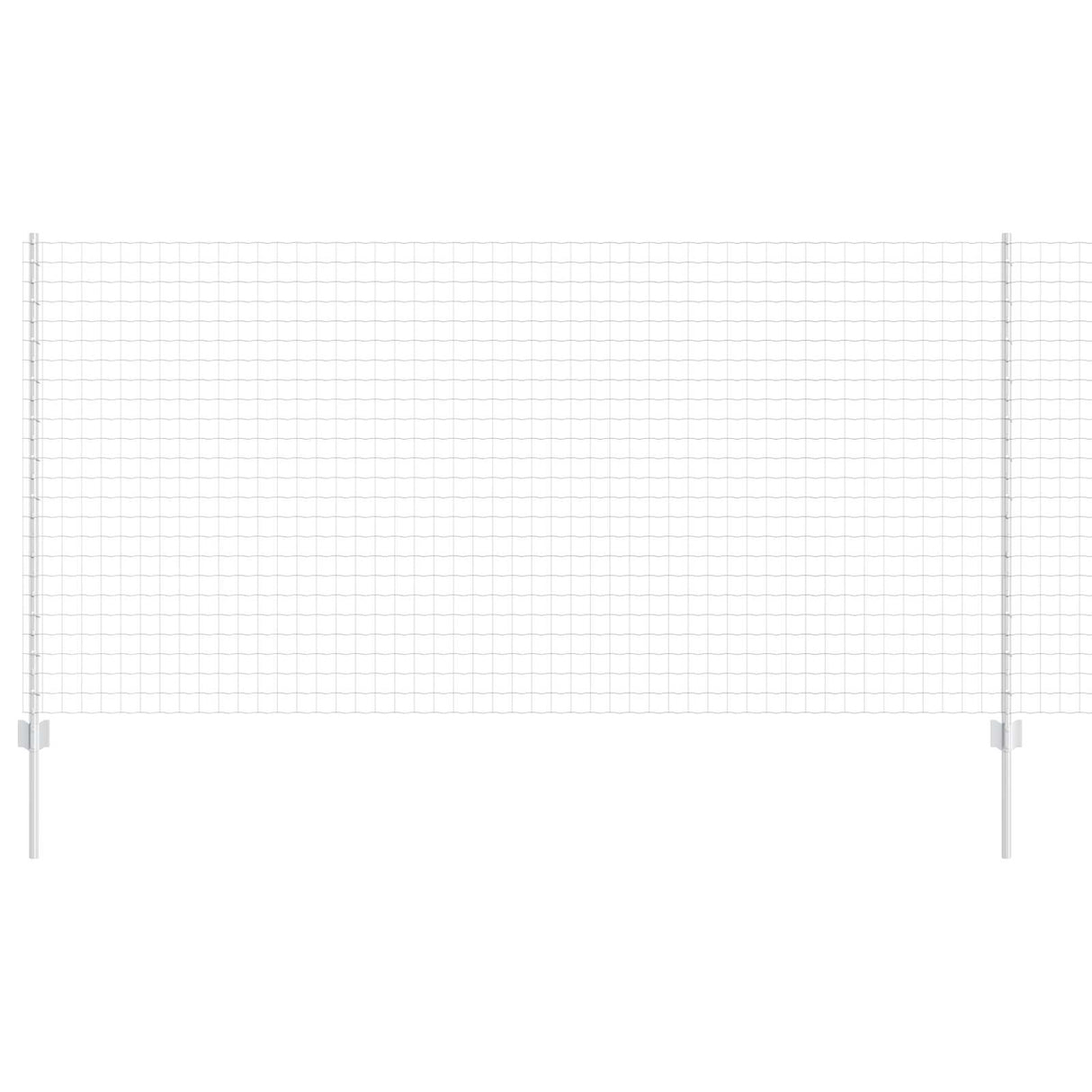 Vidaxl hek met paal zilver 1,2 x 10 m staal