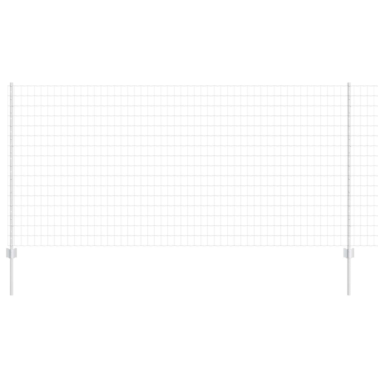 Vidaxl hek met paal zilver 1,2 x 10 m staal