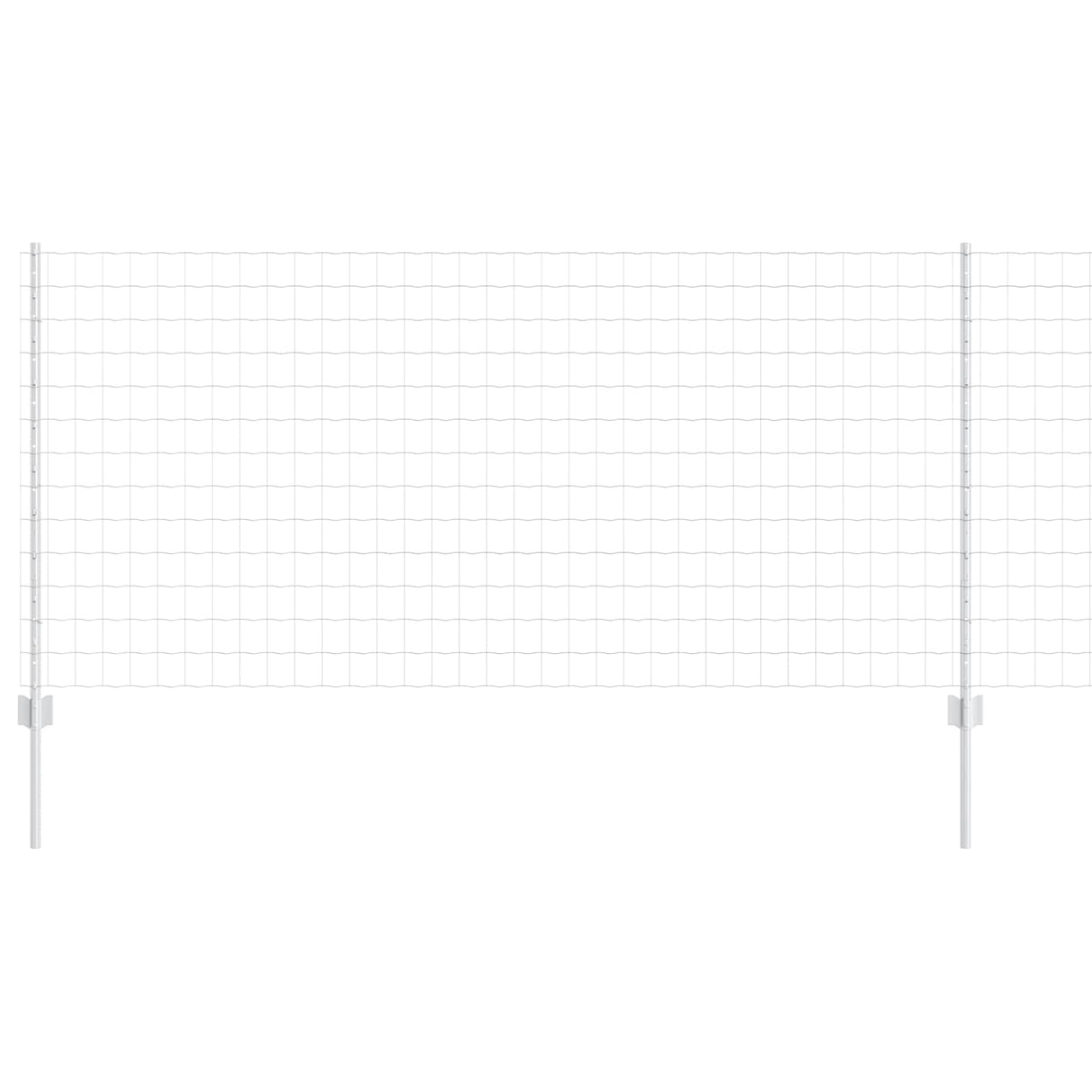 Vidaxl hek met paal zilver 1 x 10 m staal