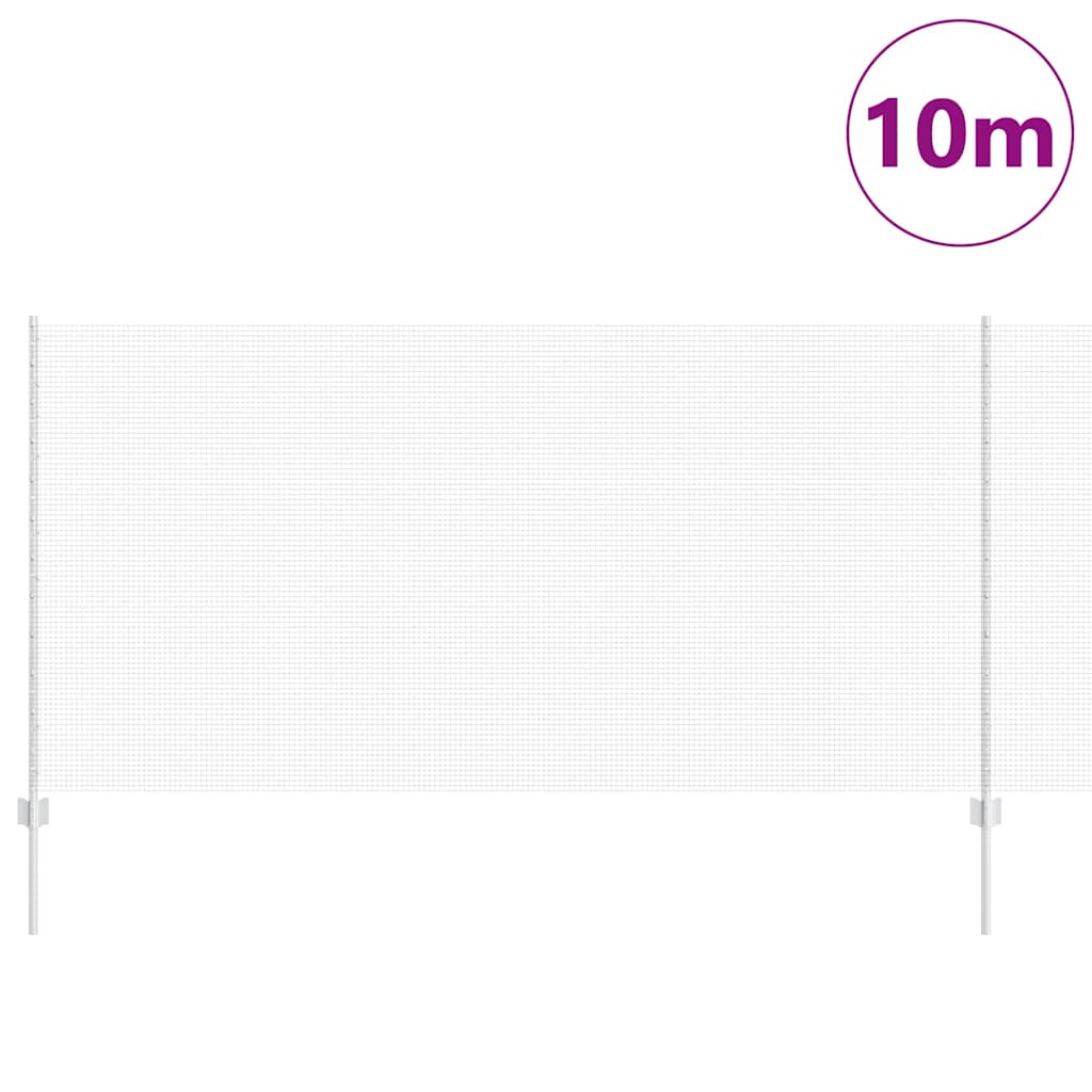 Vidaxl hek met paal zilver 1,2 x 10 m staal