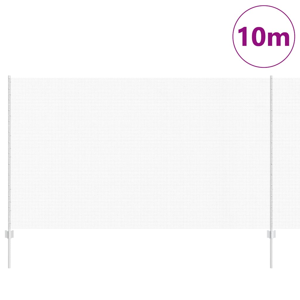 Vidaxl hek met paal zilver 1,4 x 10 m staal