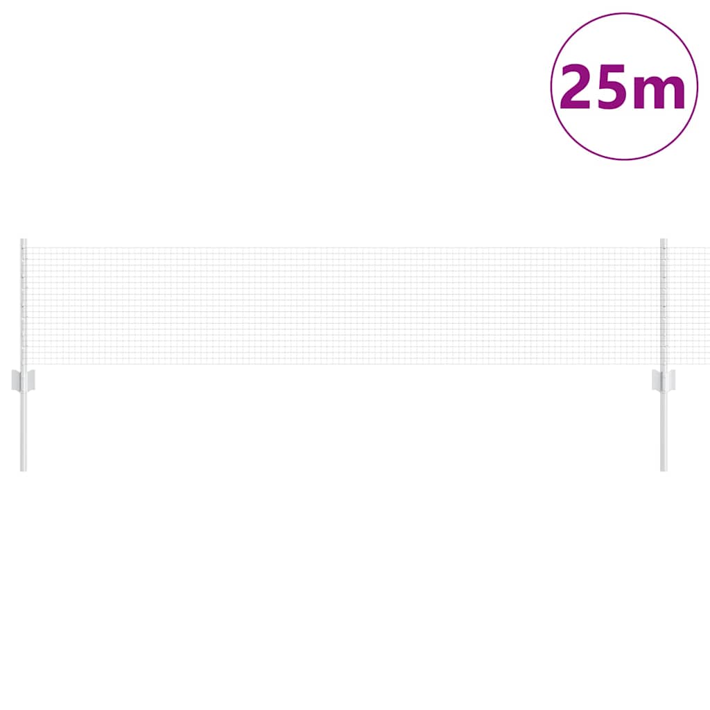 Vidaxl hek met paal zilver 0,4 x 25 m staal