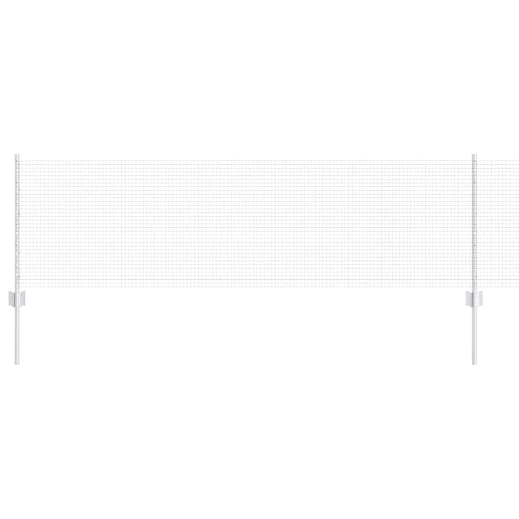 Vidaxl hek met paal zilver 0,6 x 25 m staal