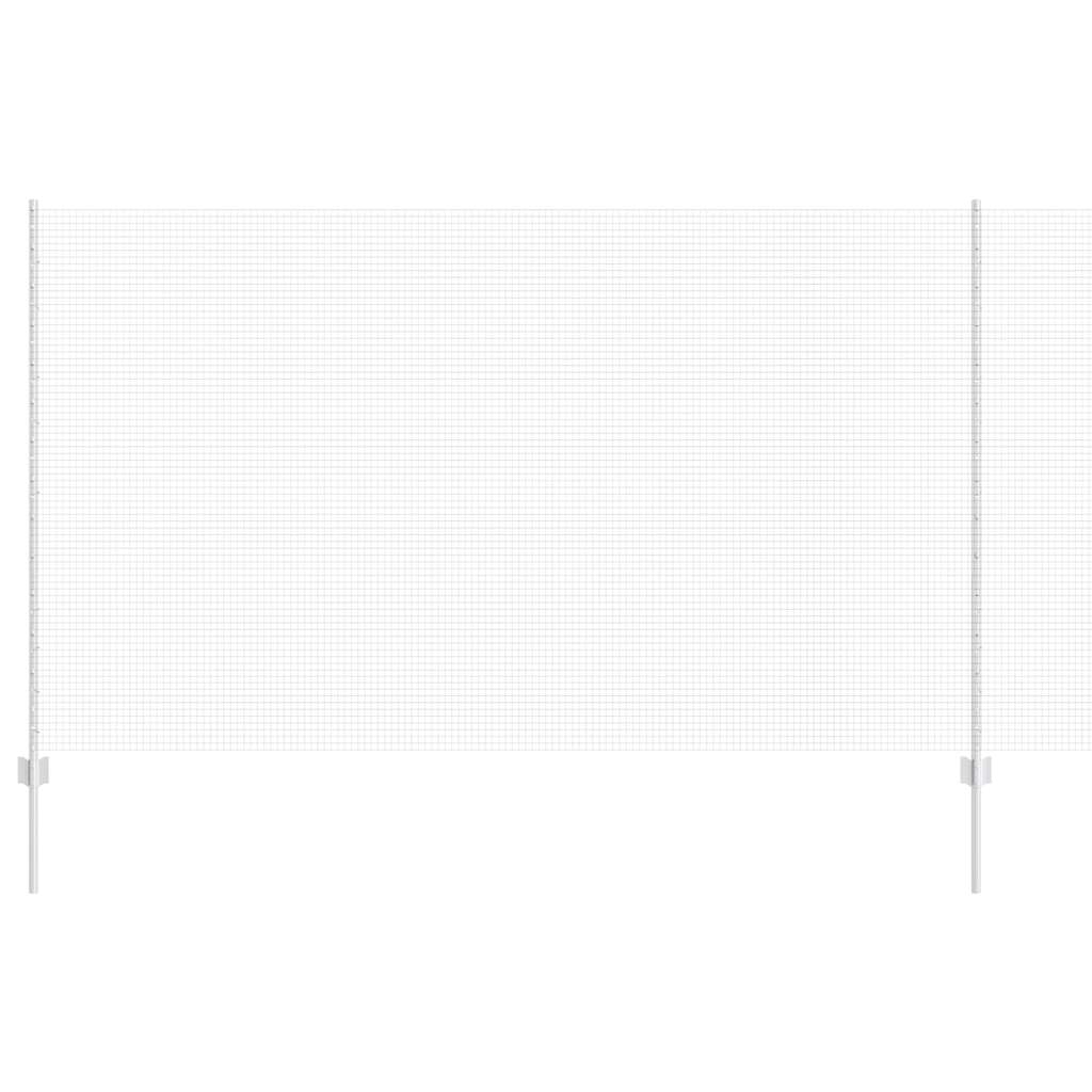 Vidaxl hek met paal zilver 1,4 x 25 m staal