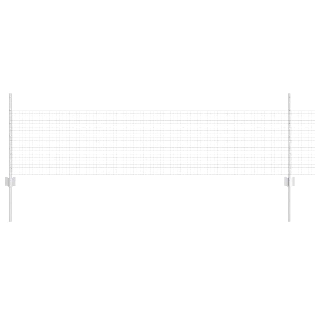 Vidaxl hek met paal zilver 0,5 x 50 m staal