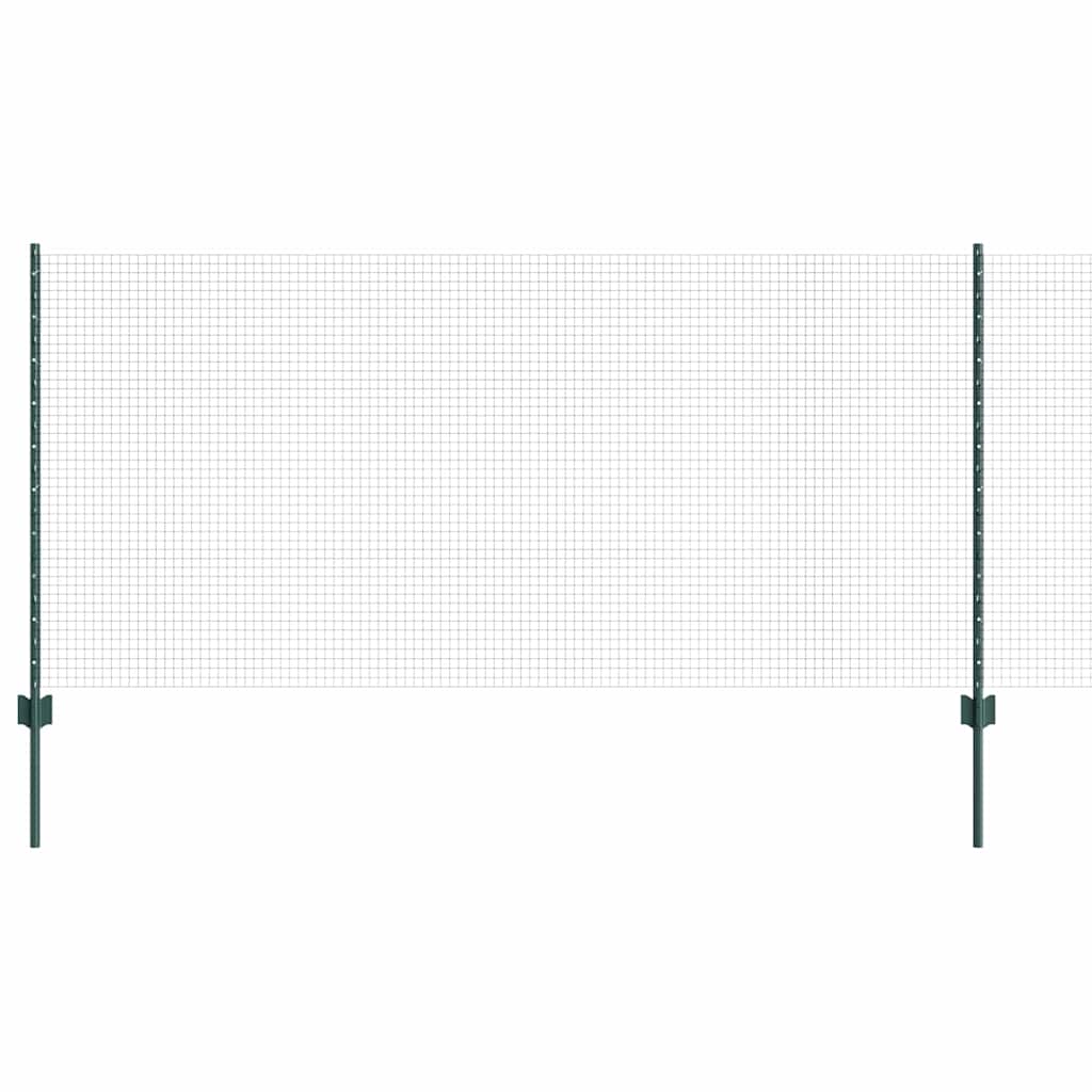Vidaxl hek met paal groen 1 x 10 m staal