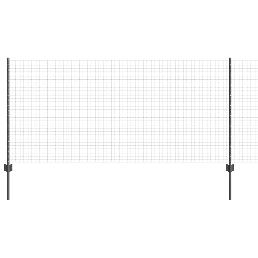 Vidaxl hek met paal grijs 1 x 10 m staal