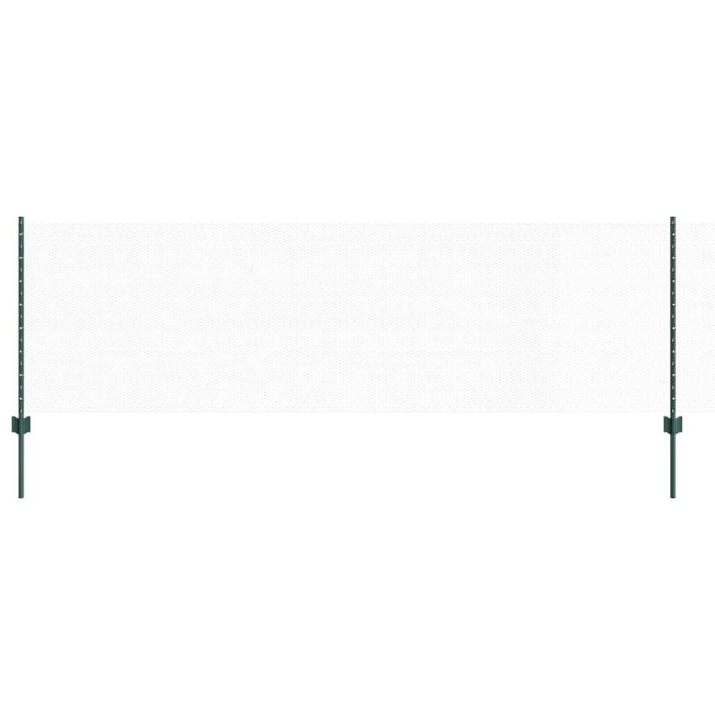 Vidaxl hek met paal groen 0,8 x 10 m staal en pvc