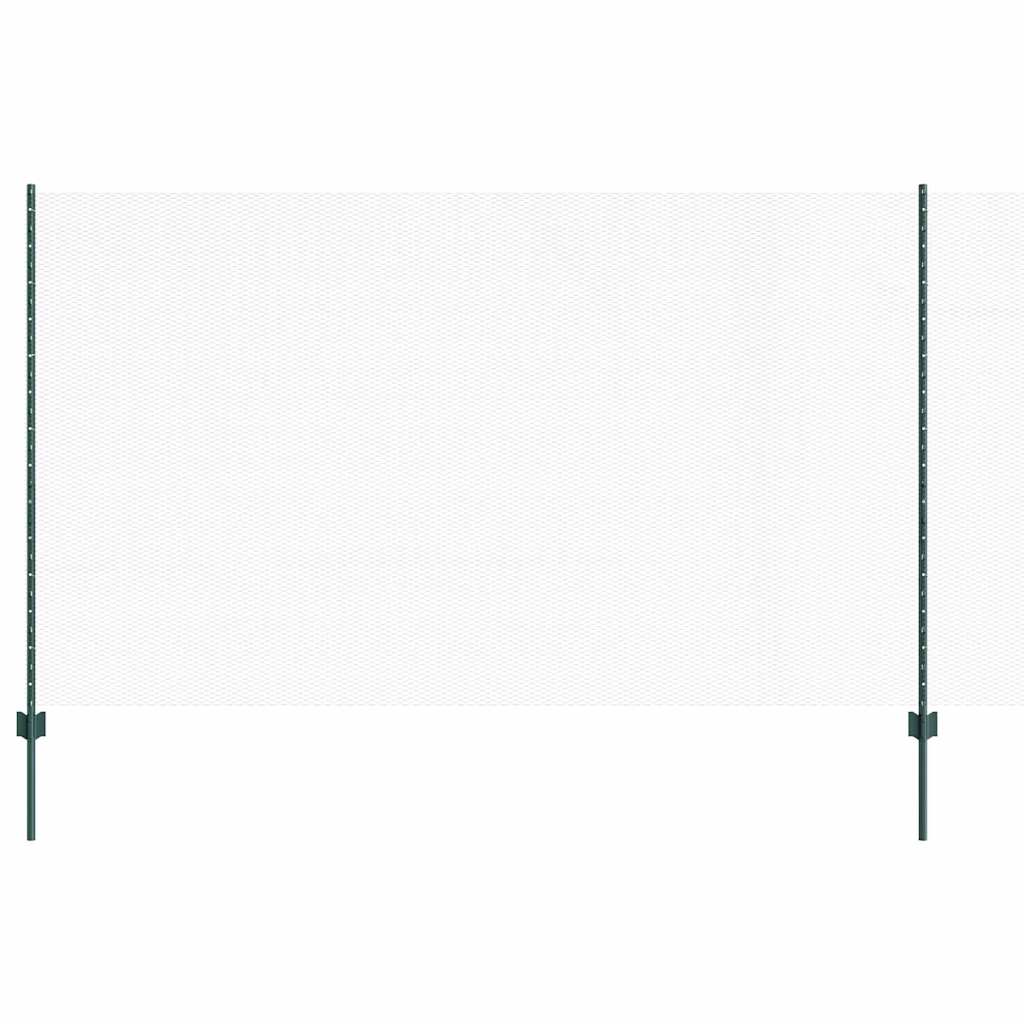 Vidaxl hek met paal groen 1,4 x 10 m staal en pvc