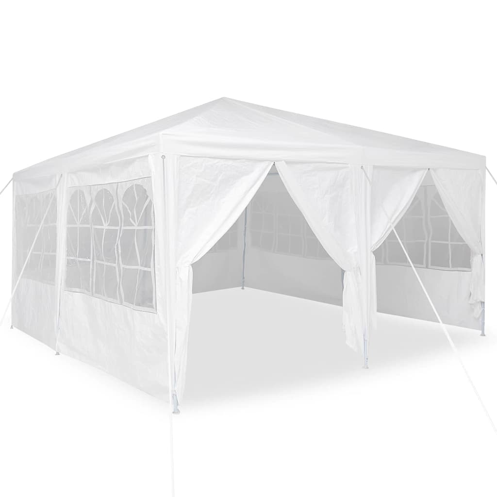 Vidaxl partytent wit 400 x 400 x 266 cm polyetheen