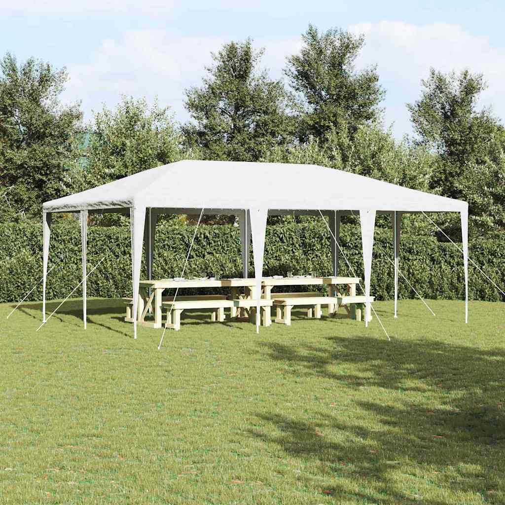 Vidaxl partytent wit 600 x 400 x 266 cm polyethyleen en staal
