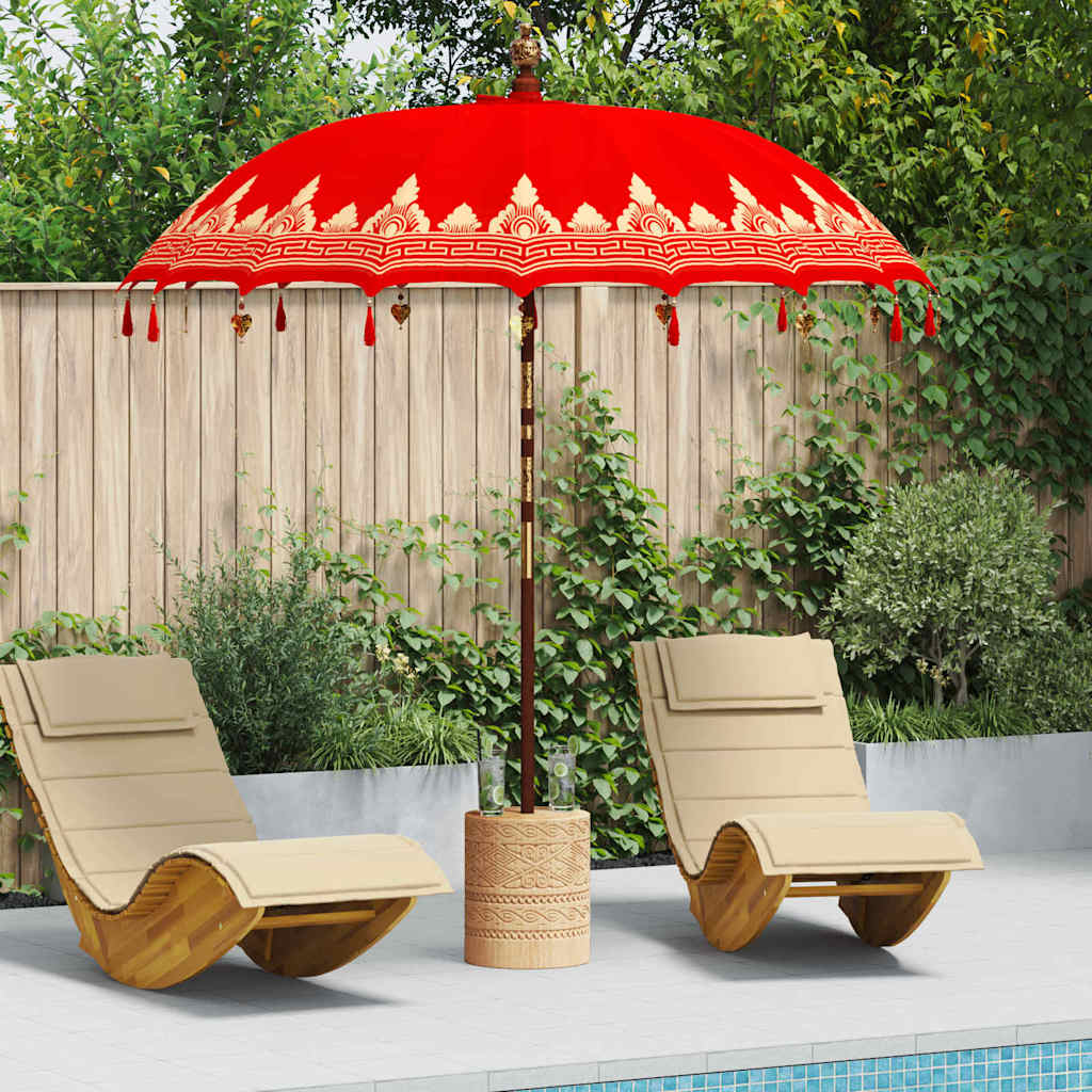 Vidaxl balinese parasol rood 215 x 215 x 260 cm