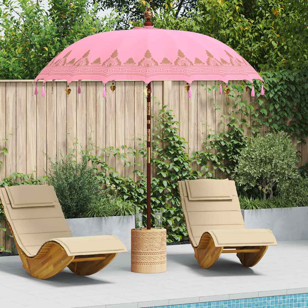 Vidaxl balinese parasol roze 215 x 215 x 260 cm