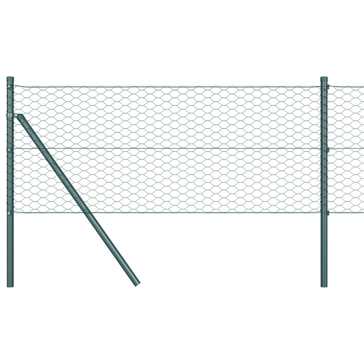 Vidaxl hexagon hek groen 0,4 x 10 m pvc