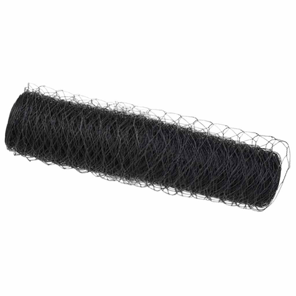 Vidaxl hexagon hek grijs 0,5 x 50 m pvc