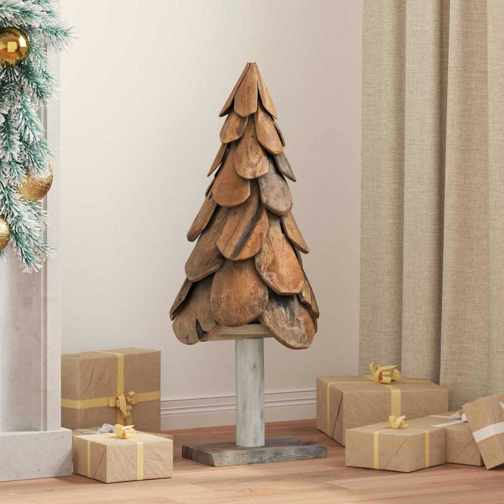 Vidaxl kerstboom met standaard bruin 91 cm massief teakhout