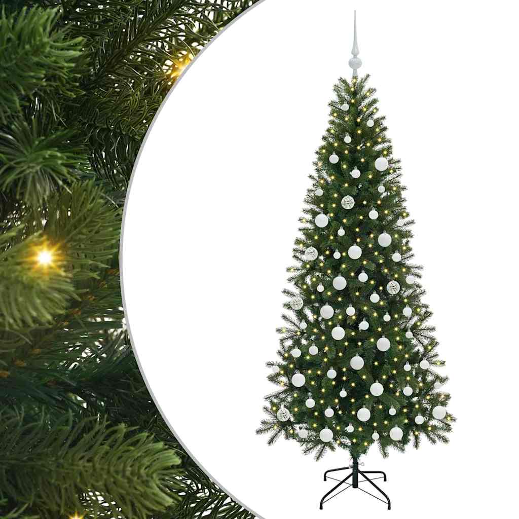 Vidaxl kunstkerstboom met 300 led met standaard groen 180 cm pe en pvc