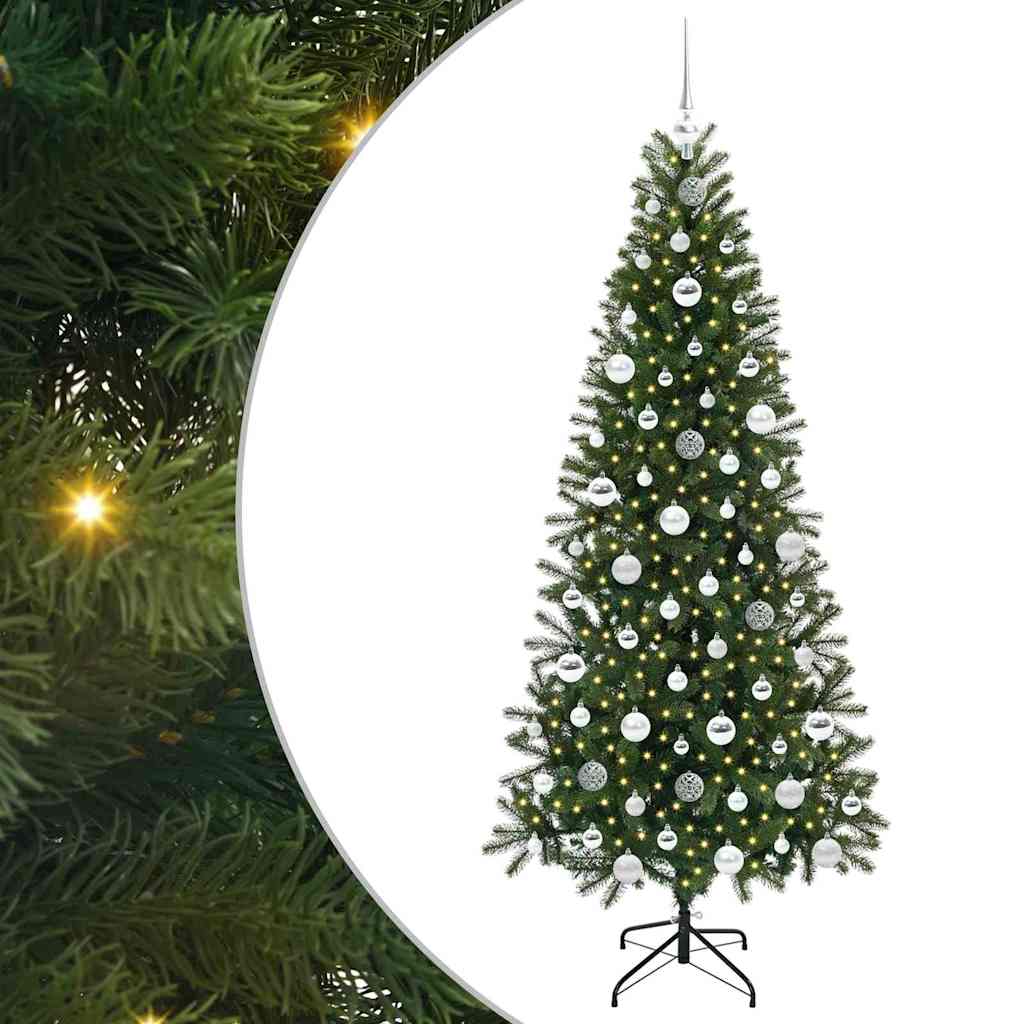 Vidaxl kunstkerstboom met 300 led met standaard groen 180 cm pe en pvc