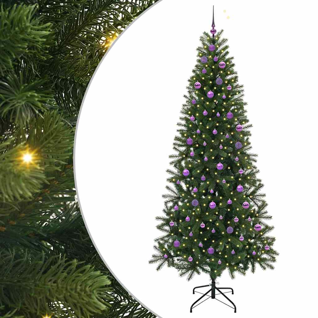 Vidaxl kunstkerstboom met 300 led met standaard groen 240 cm pe en pvc