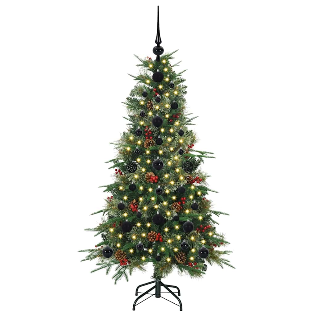 Vidaxl kunstmatige inklapbare kerstboom groen 120 cm pe en pvc