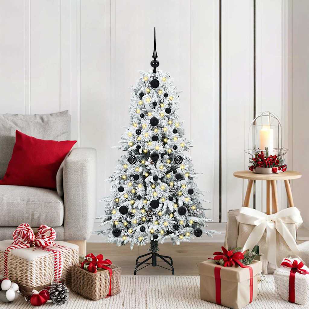 Vidaxl kunstmatige inklapbare kerstboom wit 120 cm pe en pvc