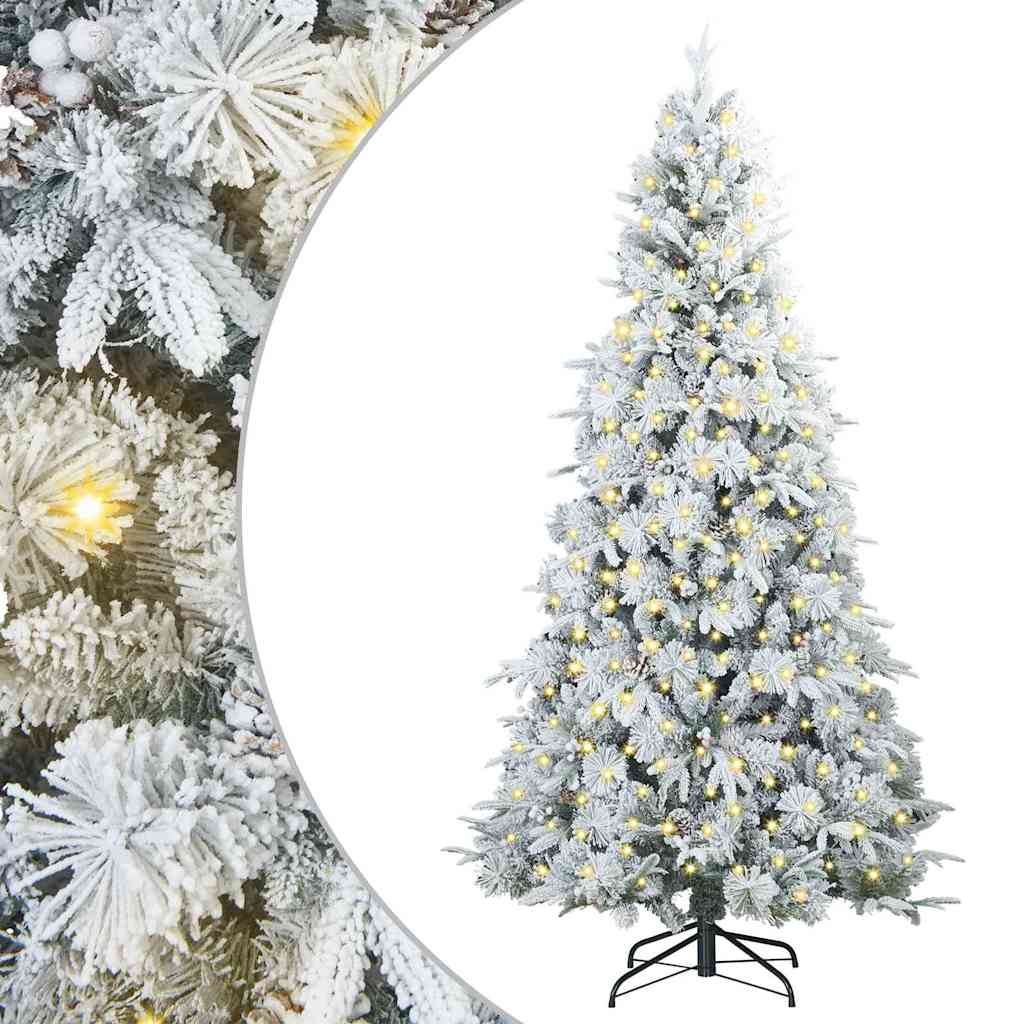 Vidaxl kunstmatige inklapbare kerstboom wit 180 cm pe en pvc