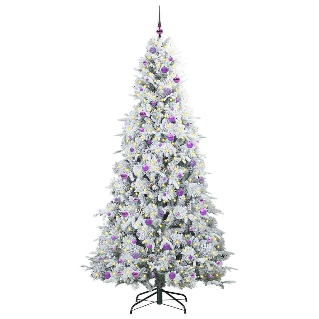 Vidaxl kunstmatige inklapbare kerstboom wit 240 cm pe en pvc