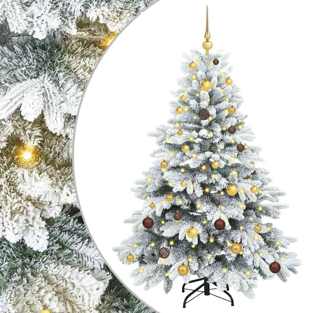Vidaxl kunstkerstboom met 150 led met standaard wit 150 cm pe en pvc