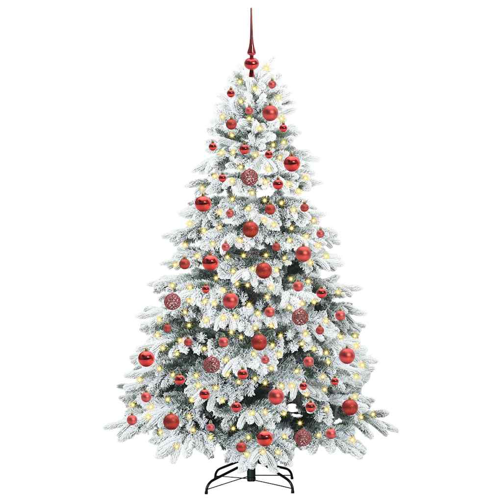 Vidaxl kunstkerstboom met 300 led met standaard wit 180 cm pe en pvc