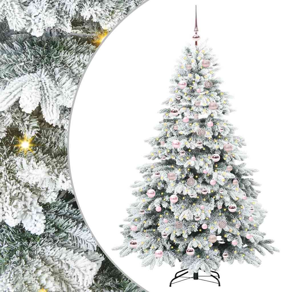 Vidaxl kunstkerstboom met 300 led met standaard wit 180 cm pe en pvc