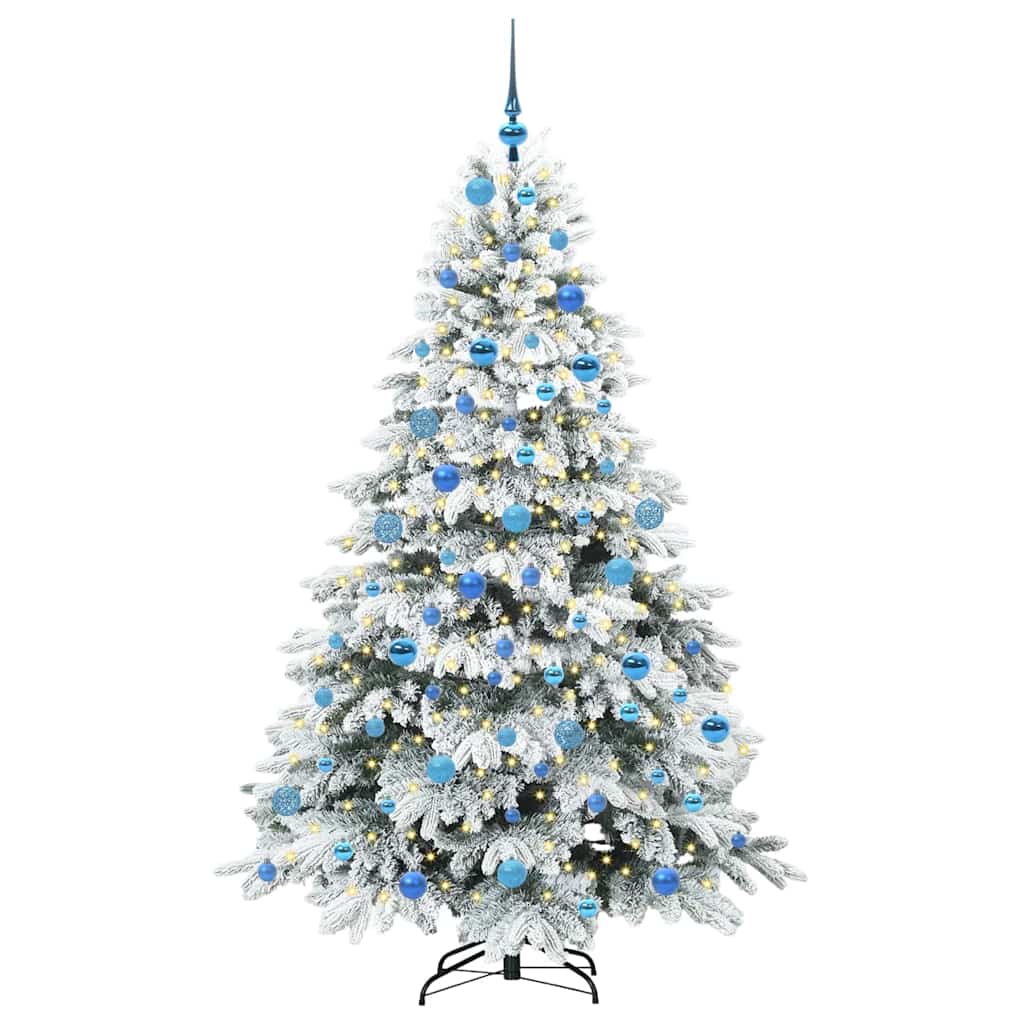 Vidaxl kunstkerstboom met 300 led met standaard wit 180 cm pe en pvc