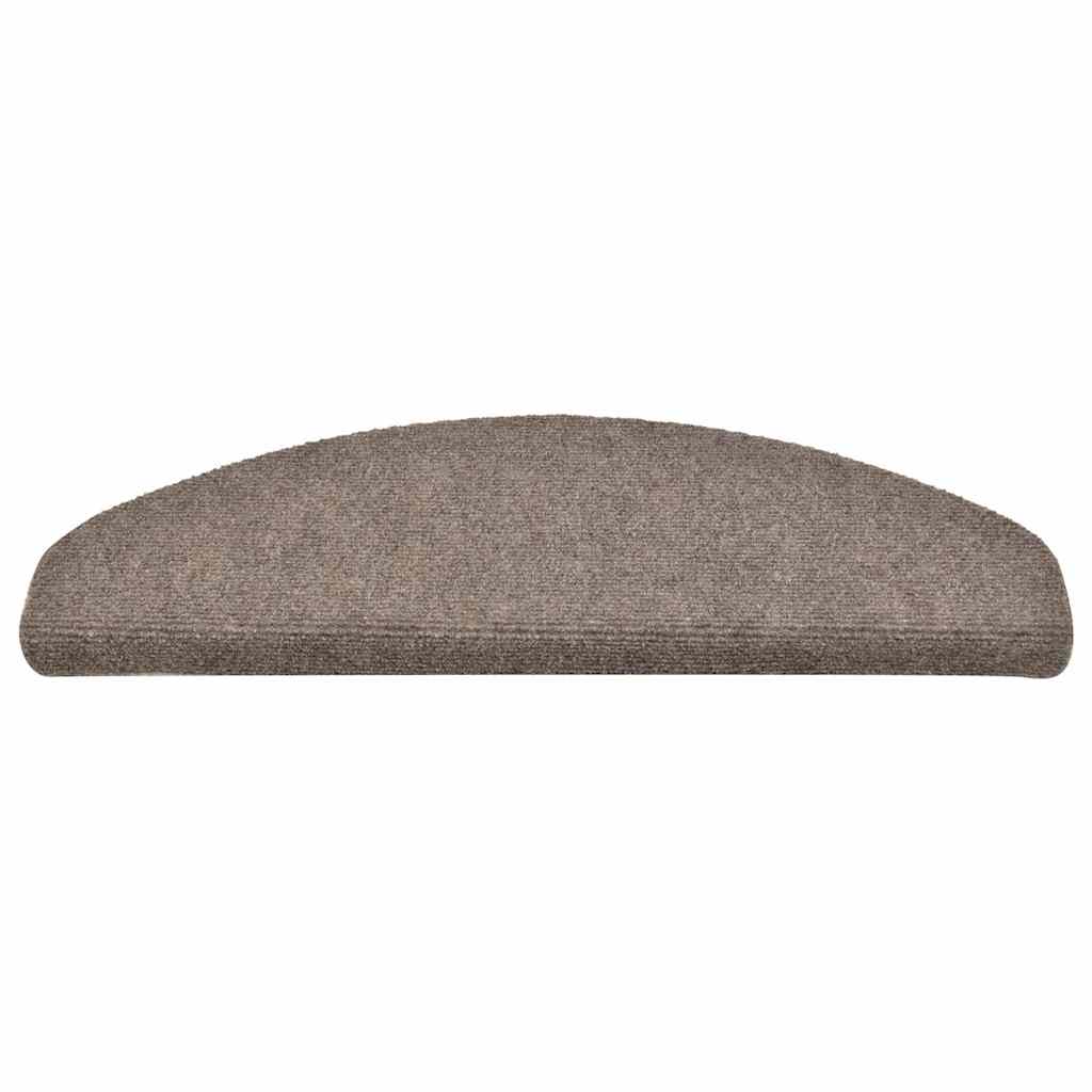 Vidaxl trapmatten zelfklevend 30 stuks 65x21x4 cm beige halfrond groot