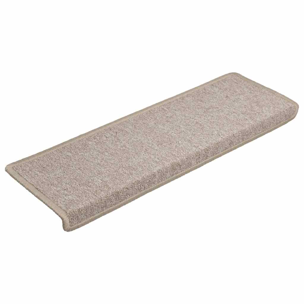 Vidaxl trapmatten 30 st 65x21x4 cm taupe rechthoekige rand