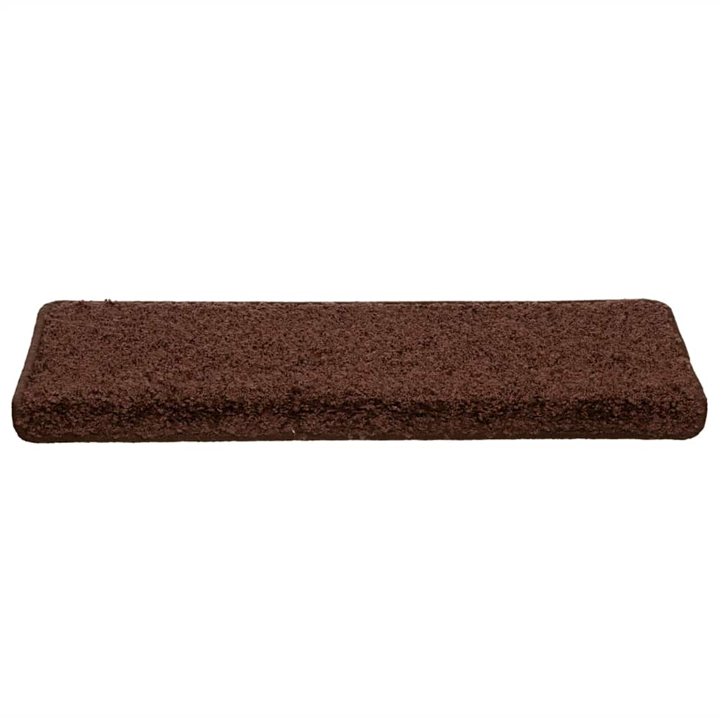 Vidaxl trapmatten 30 st 65x21x4 cm bruin rechthoekige rand