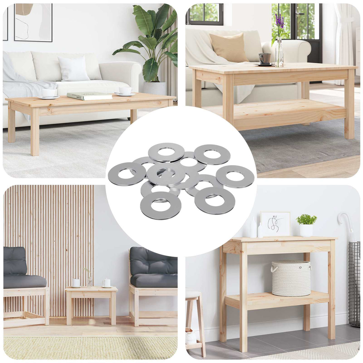 Vidaxl washers 11842 pcs zilver ijzer