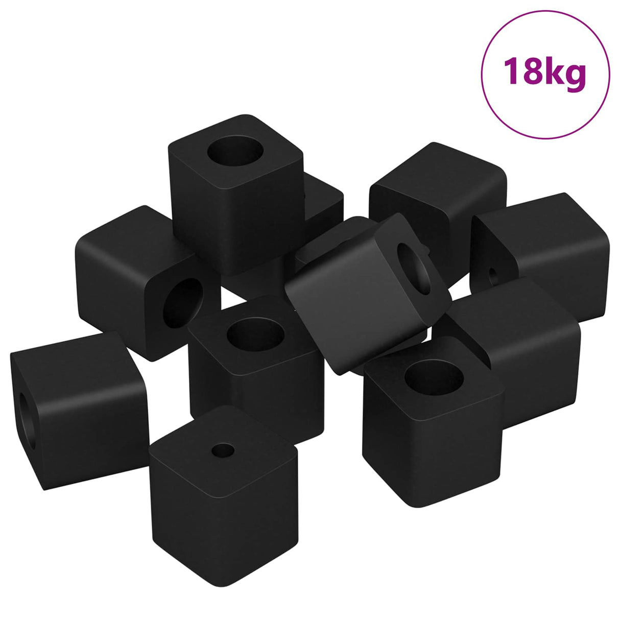 Vidaxl ladehouder 6792 pcs zwart 15 x 15 x 15mm pp copolymeer