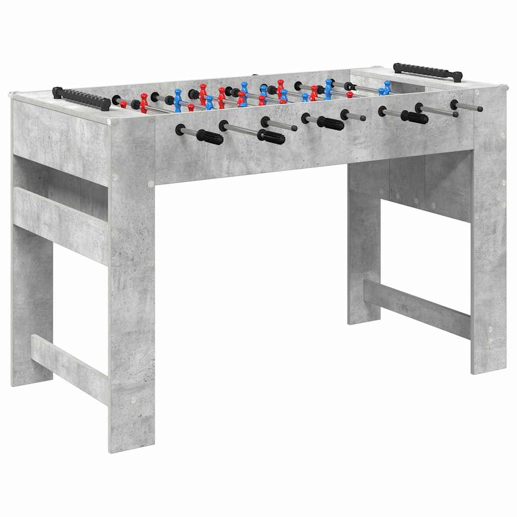 Vidaxl voetbaltafel beton grijs 125 x 60,5 x 80 cm bewerkt hout