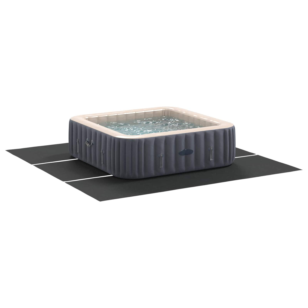 Vidaxl zwembad grondzeil zwart 396 x 396 x 0,1 cm niet-geweven stof