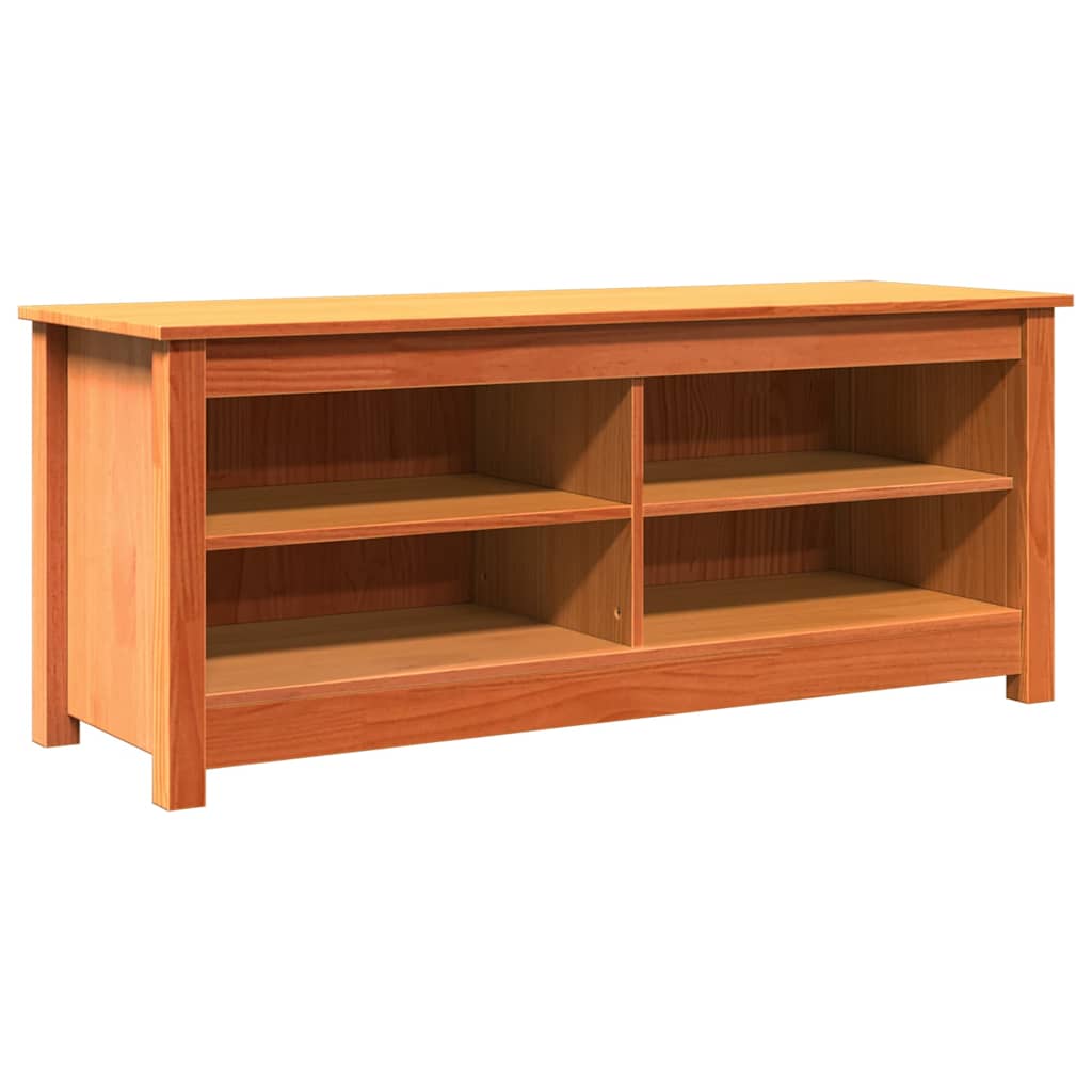 Vidaxl opslagbank wasbruin 110 x 38 x 45,5 cm massief grenenhout