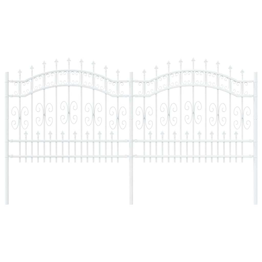 Vidaxl tuinhek wit 240 x 140 cm poedergecoat staal