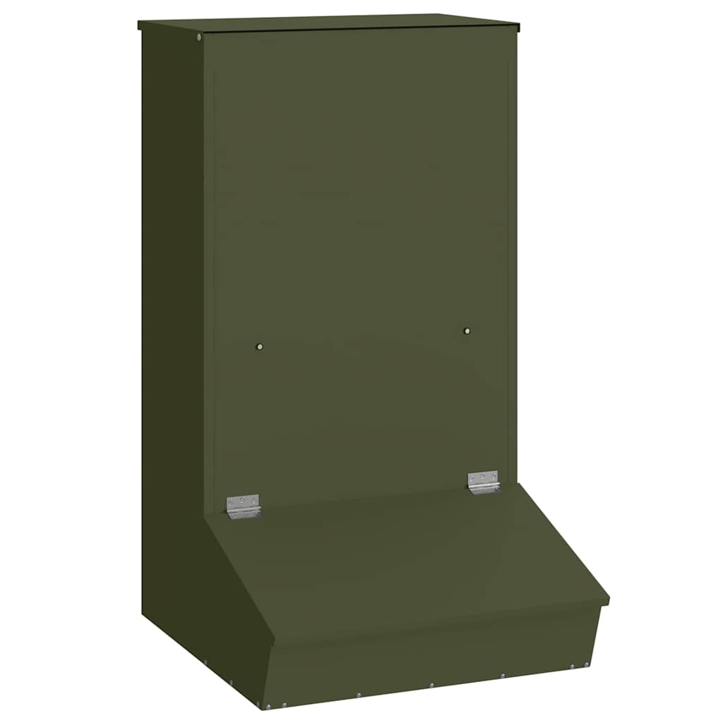 Vidaxl varkensvoeder olijf groen 55 x 51 x 91,5 cm koudgewalst staal