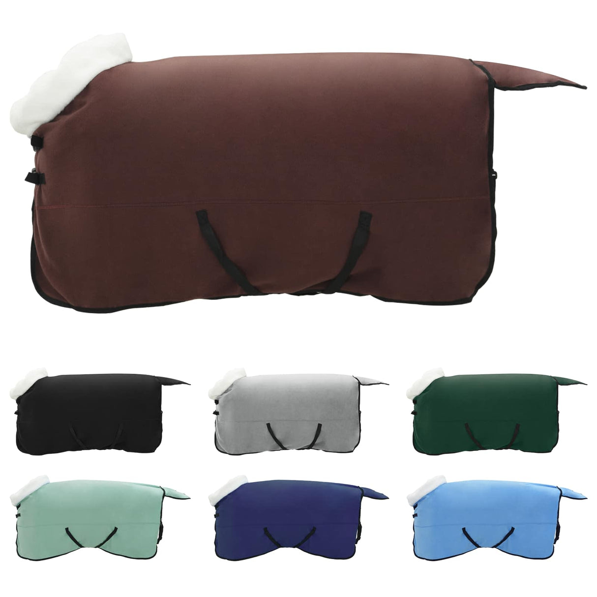 Vidaxl paardendeken volledig donkerbruin 155 cm polar fleece